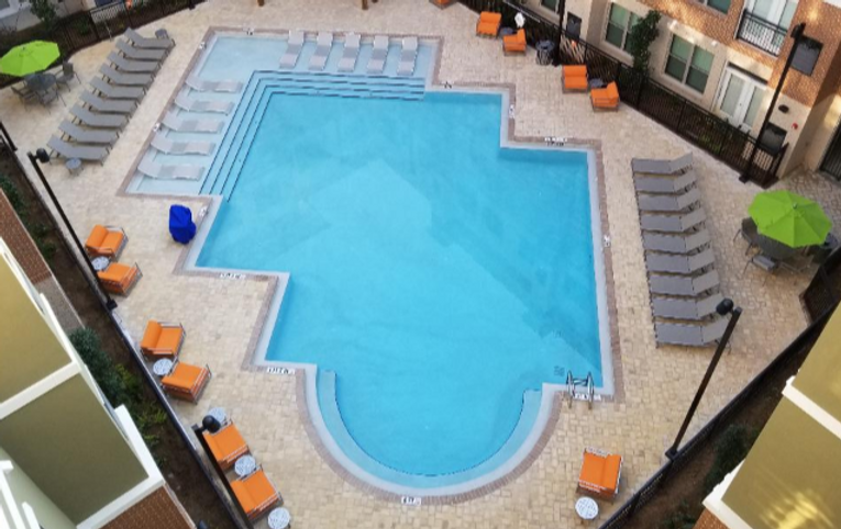 Commercial resort-style pool