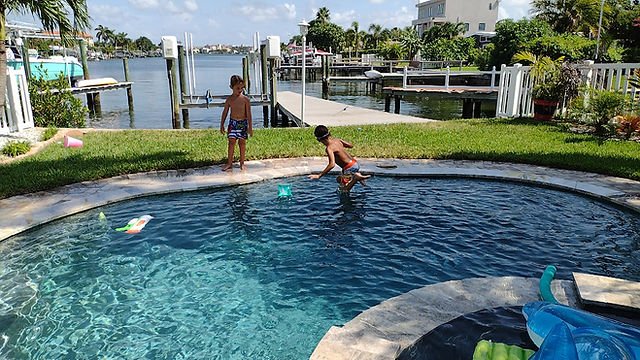 Waterfront family pool